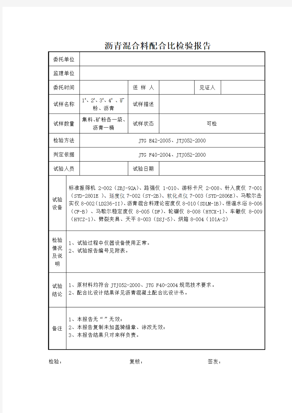 沥青混合料配合比设计报告