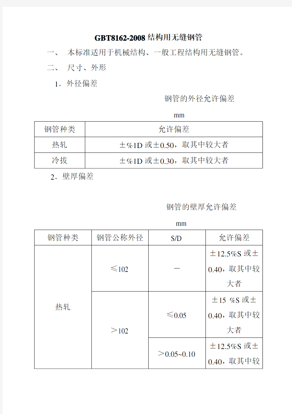 GBT8162-2008结构用无缝钢管