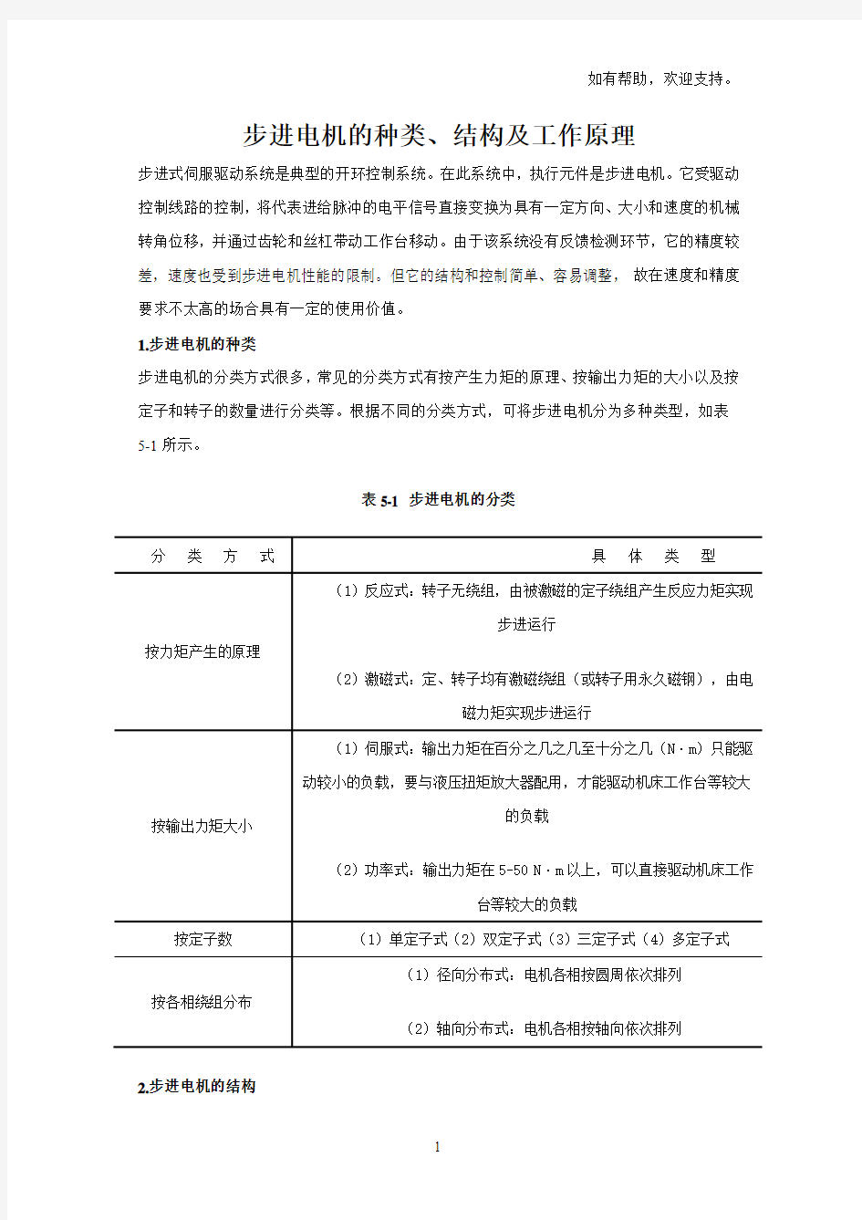 步进电机的种类、结构及工作原理