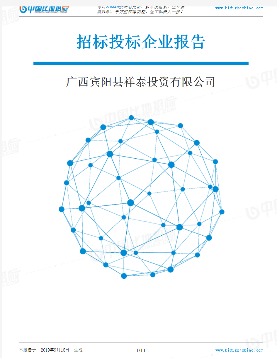 广西宾阳县祥泰投资有限公司_招标190920