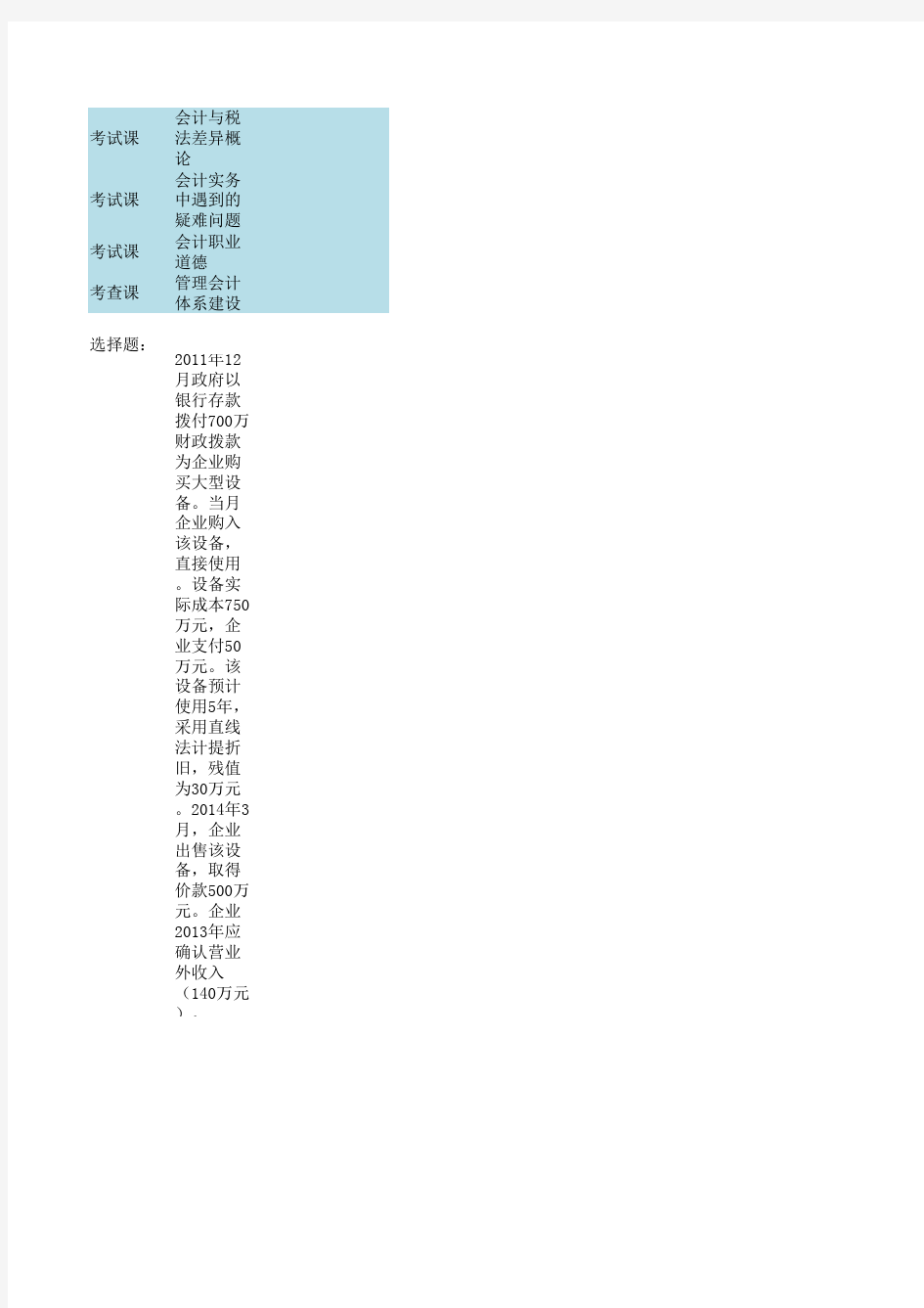 2016年会计继续教育答案