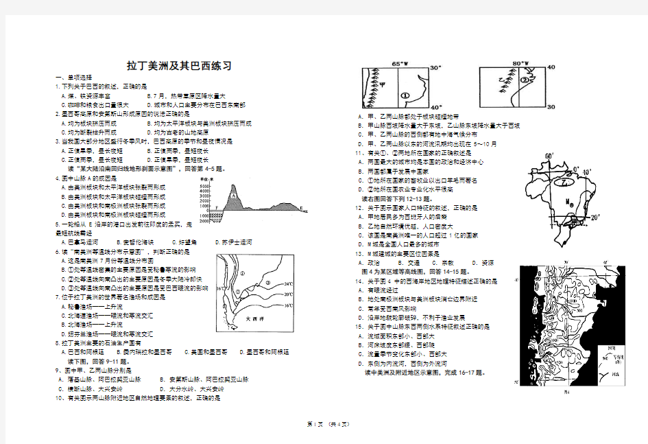 拉丁美洲及其巴西