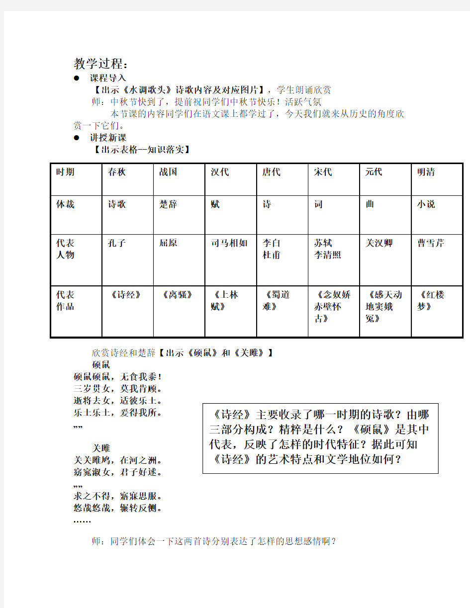 中国古典文学的时代特色