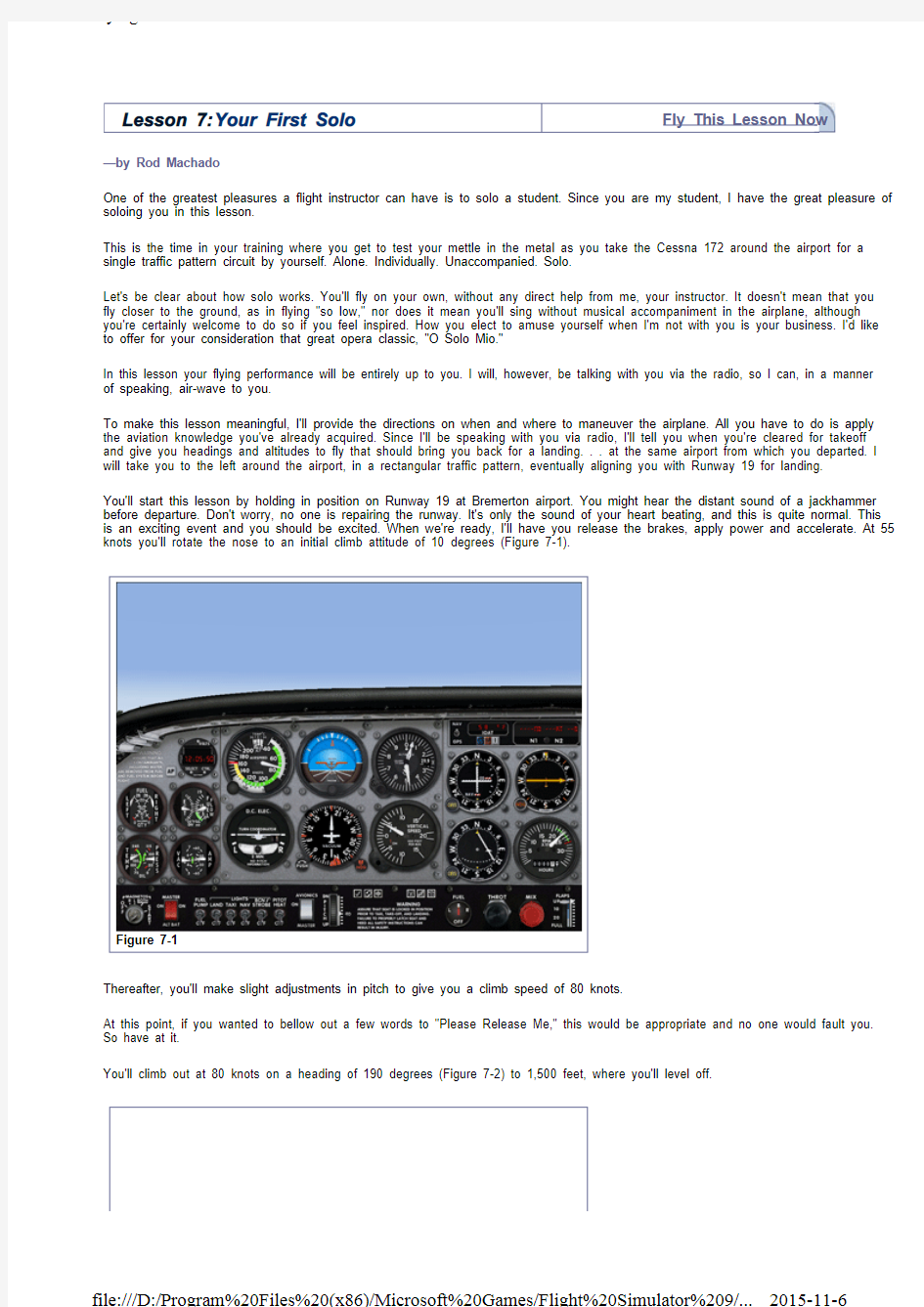 微软模拟飞行2004飞行课程(中文版)1.7. 你的首次单飞