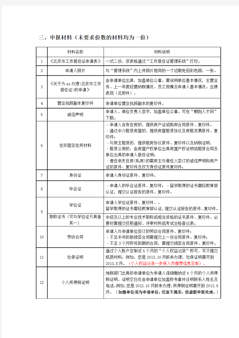 北京市工作居住证初次申请(最新-2015.11.16)