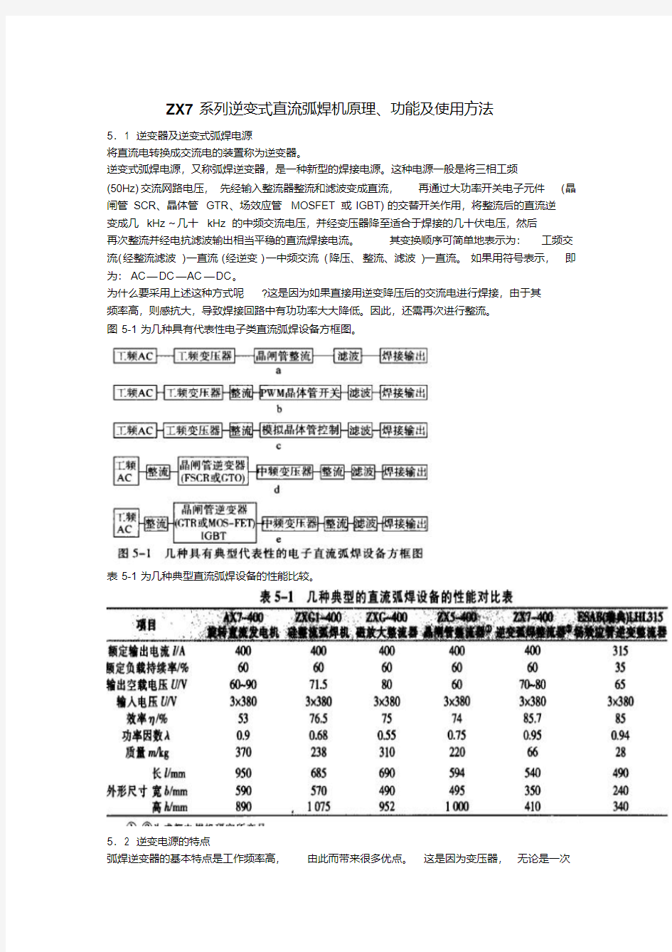 ZX7焊机原理与维修