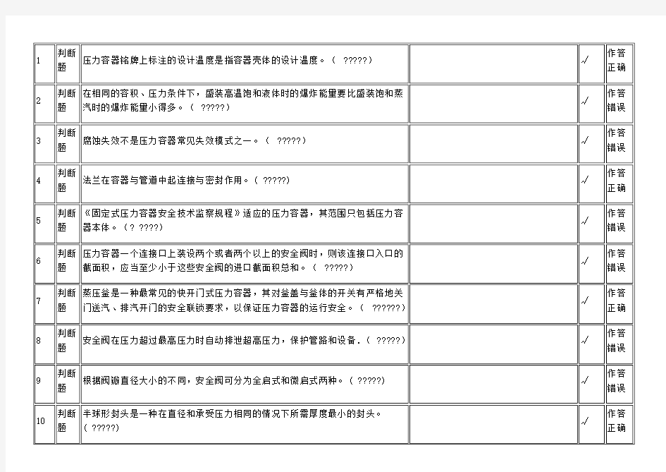 压力容器上机考试试题 (7)