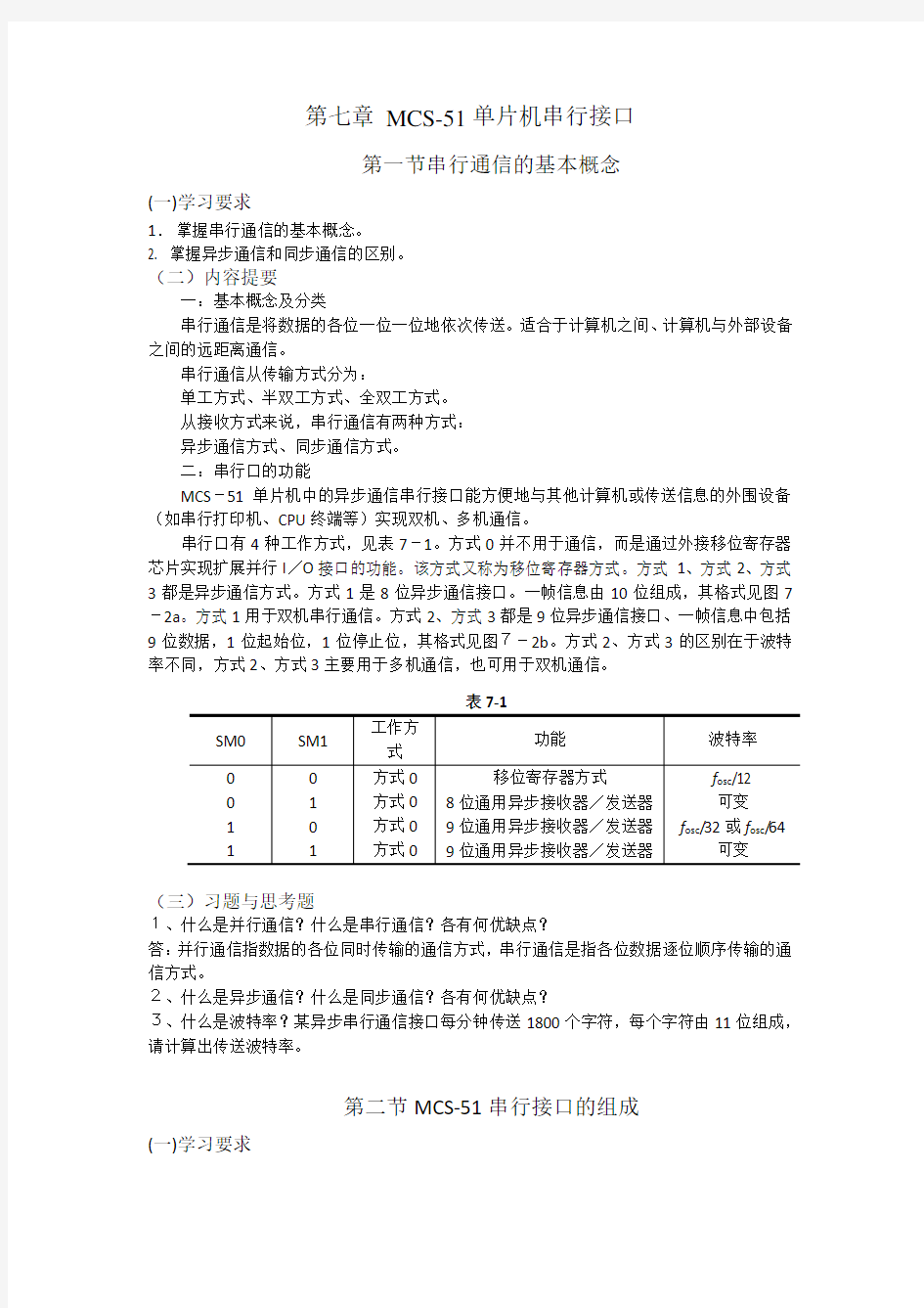 MCS-51单片机串行接口