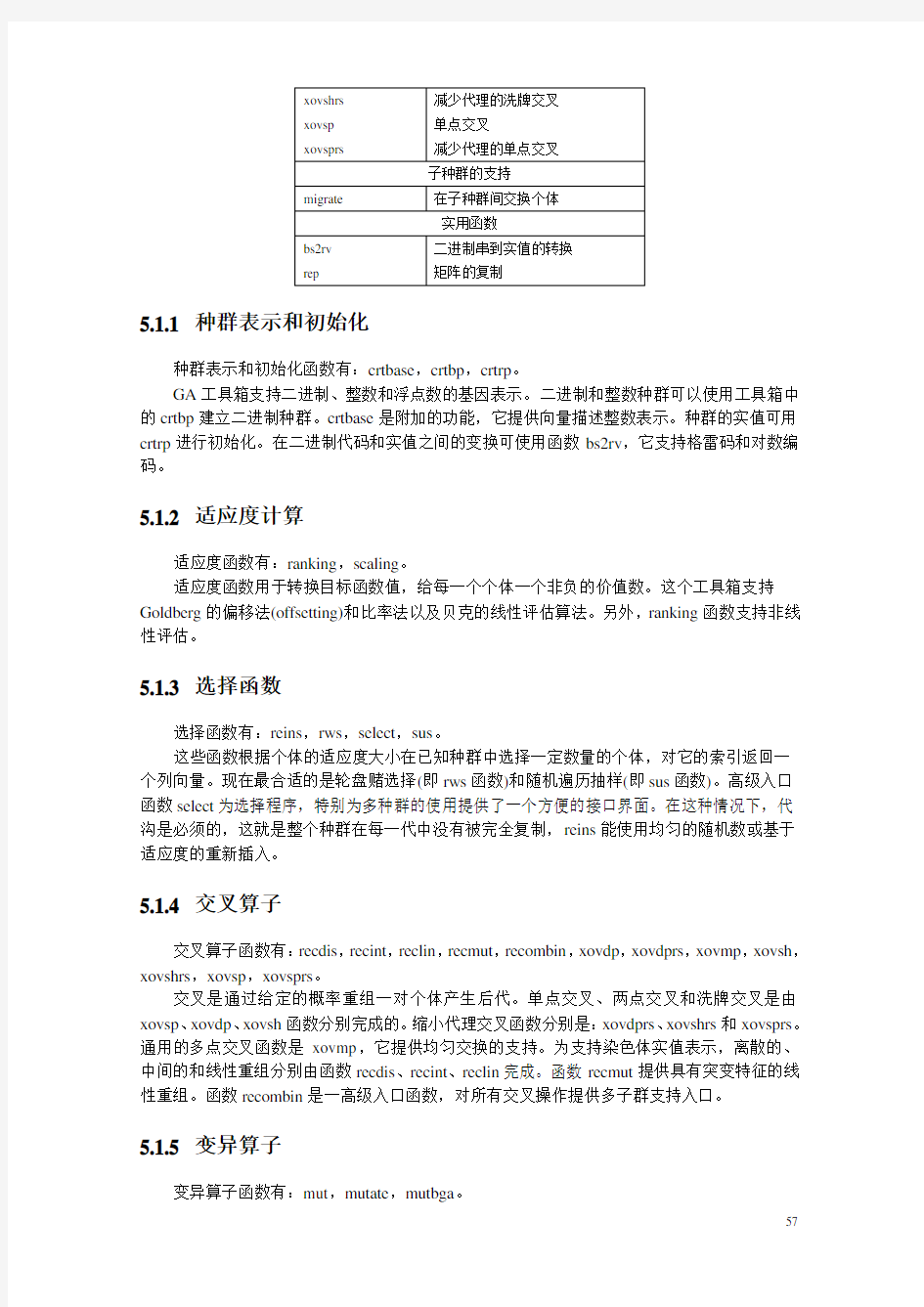 第五章-遗传算法工具箱函数