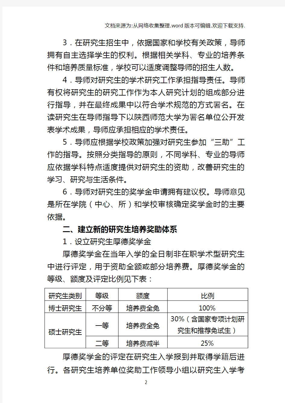 陕西师范大学研究生培养机制改革实施方案(修订)