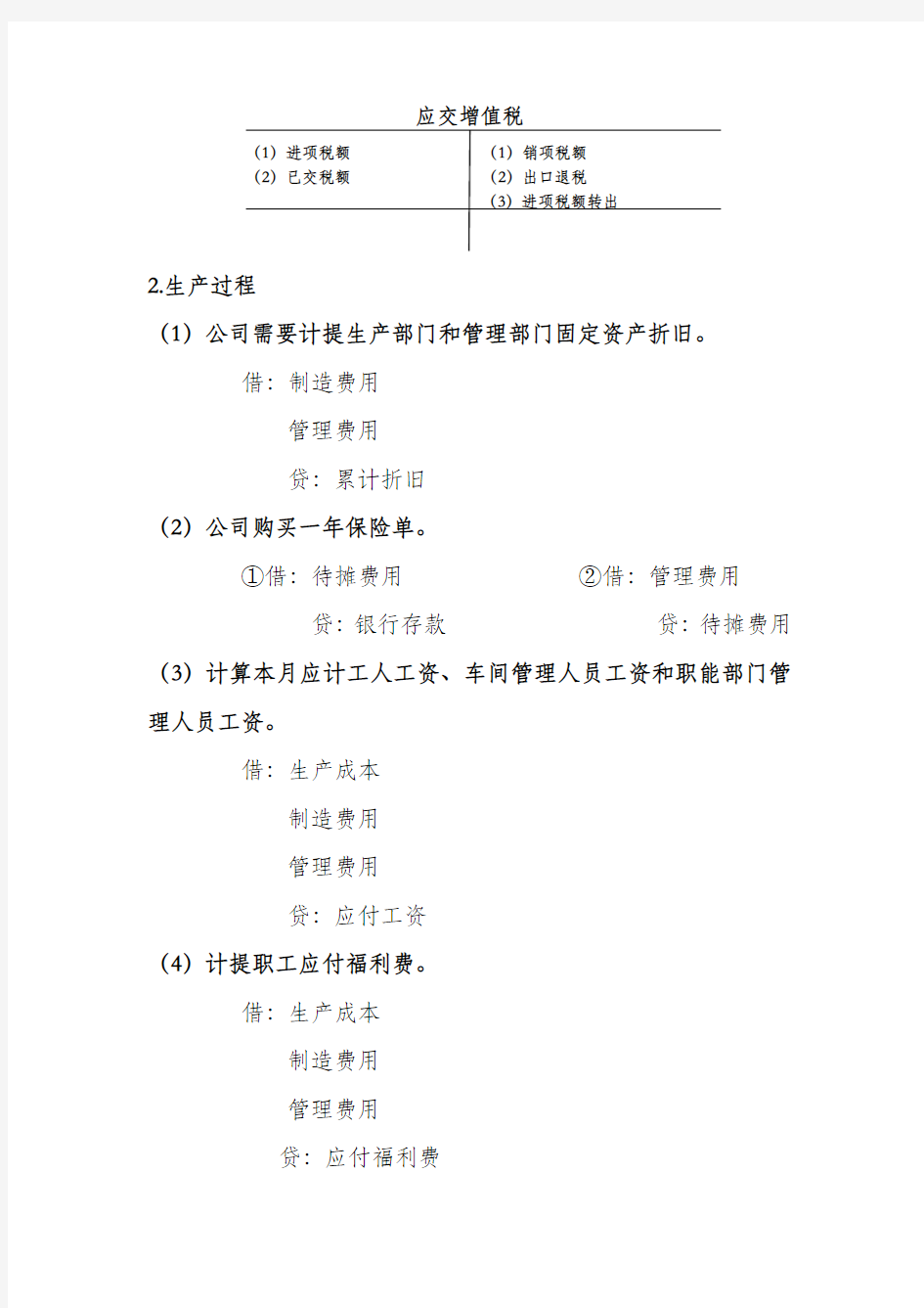 制造业企业会计核算流程