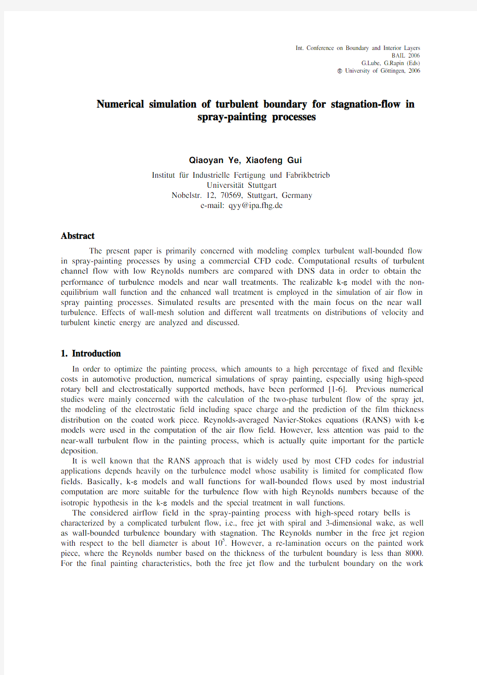 Abstract Int. Conference on Boundary and Interior Layers