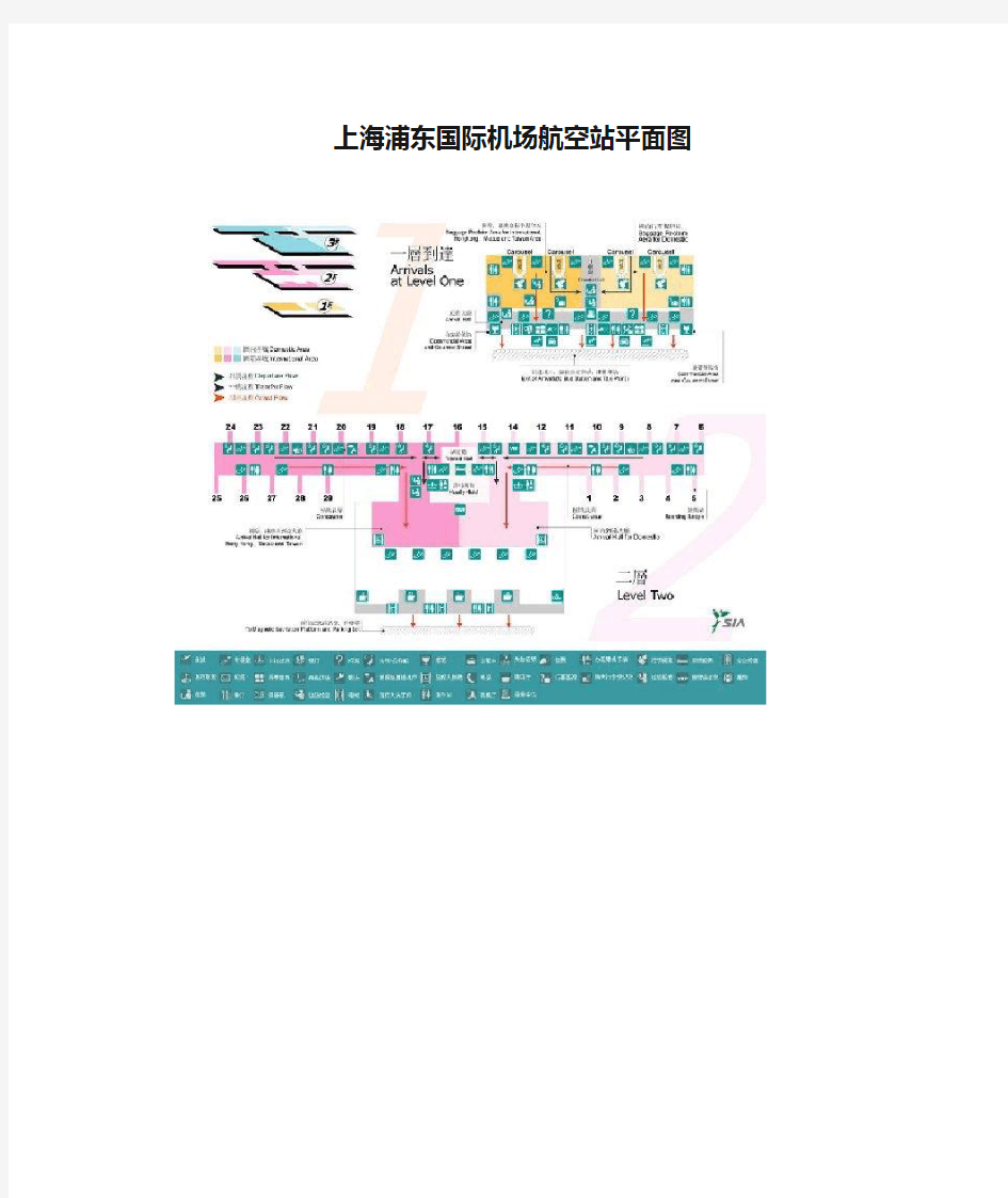 上海浦东国际机场航空站平面图