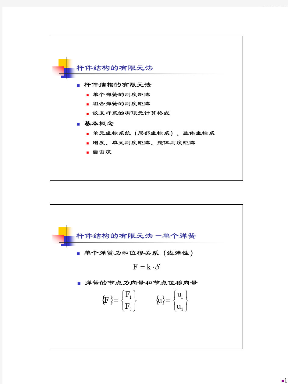 杆件结构的有限元法