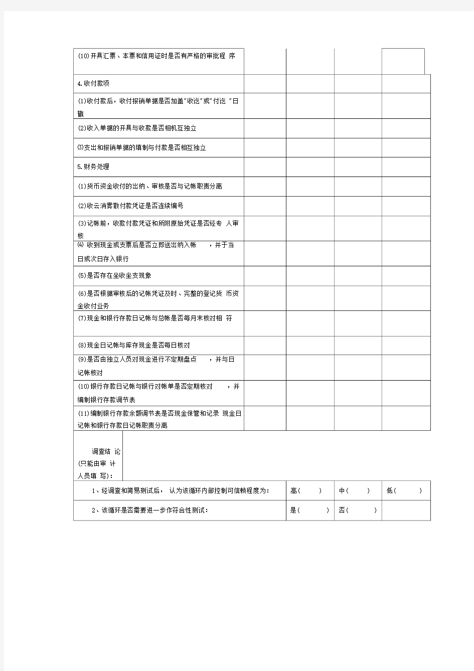 财政专项资金审计工作底稿