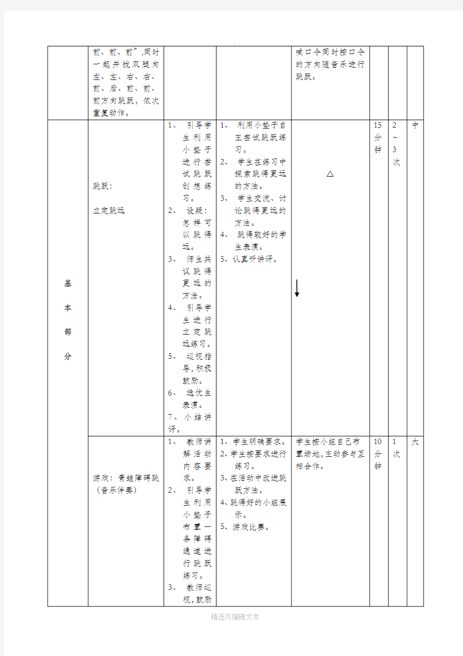 体育公开课教案_体育教案模板