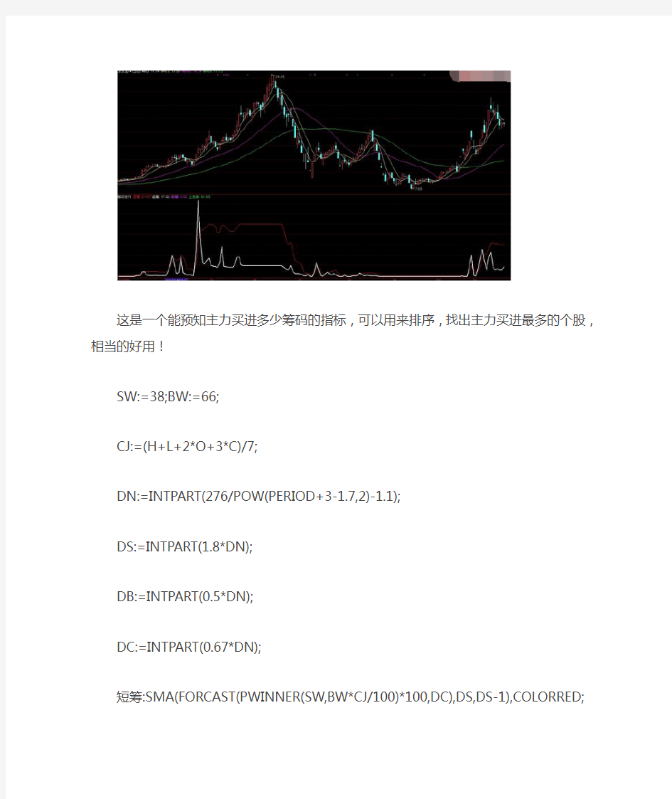 通达信指标公式源码筹码涨升副图