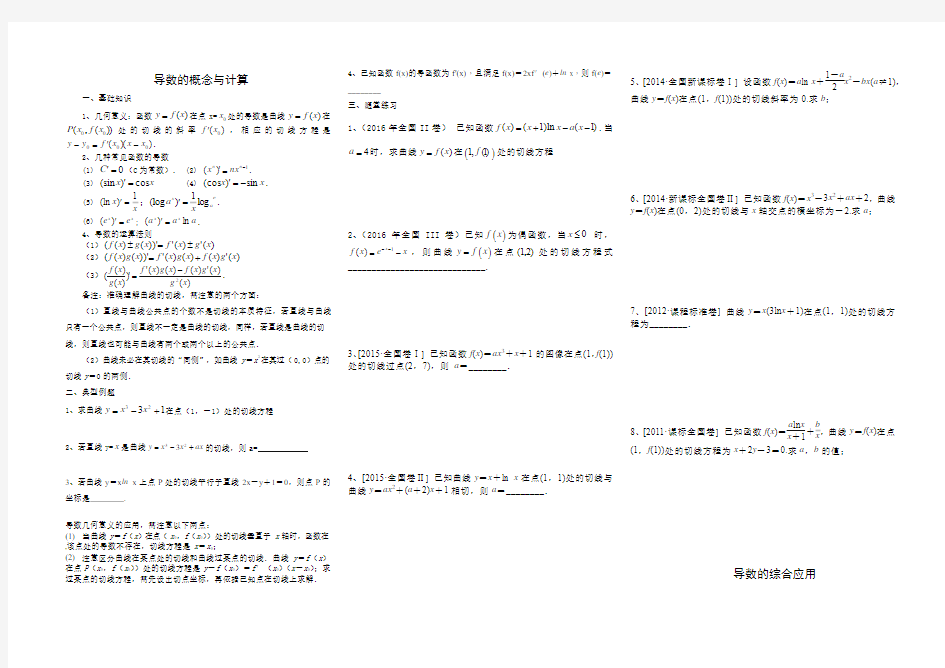 导数的概念及其应用