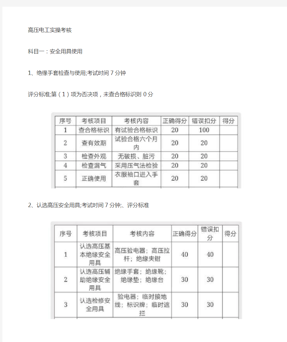 最新高压电工本实操考试答案