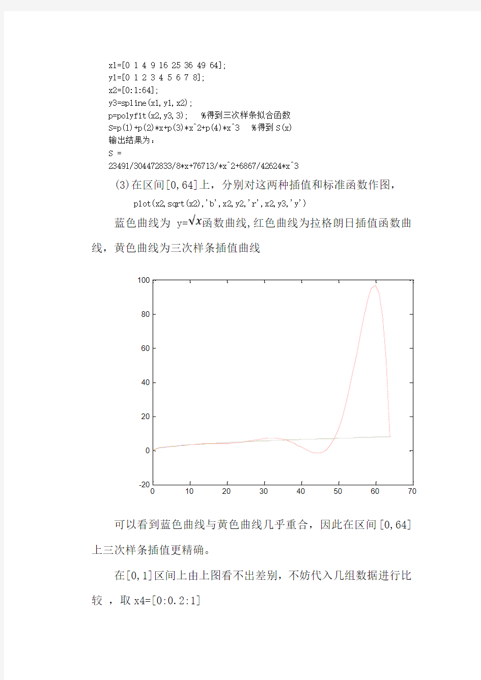 数值分析计算实习题