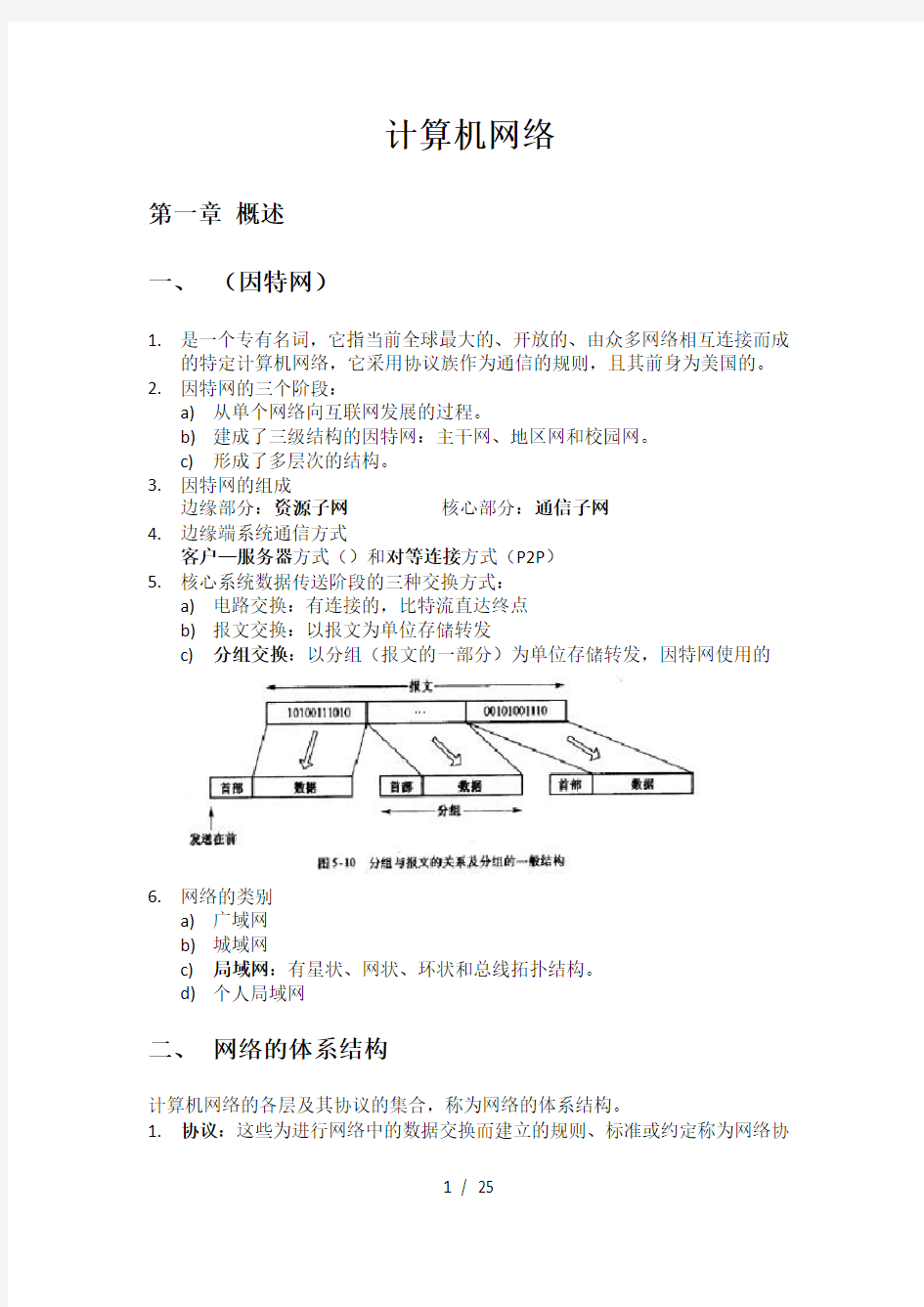 计算机网络第六版复习总结