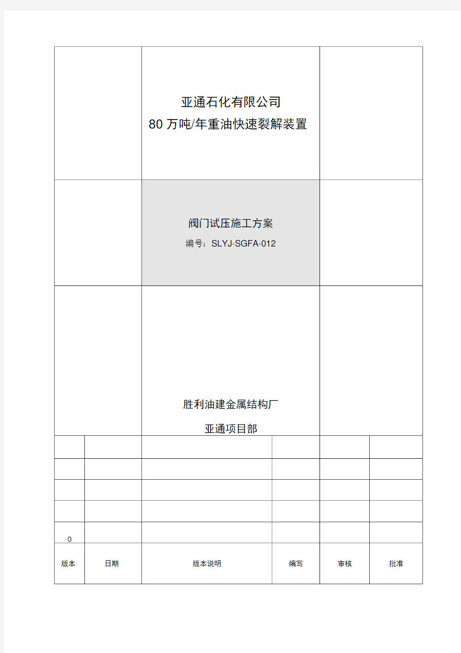 管线阀门施工与方案