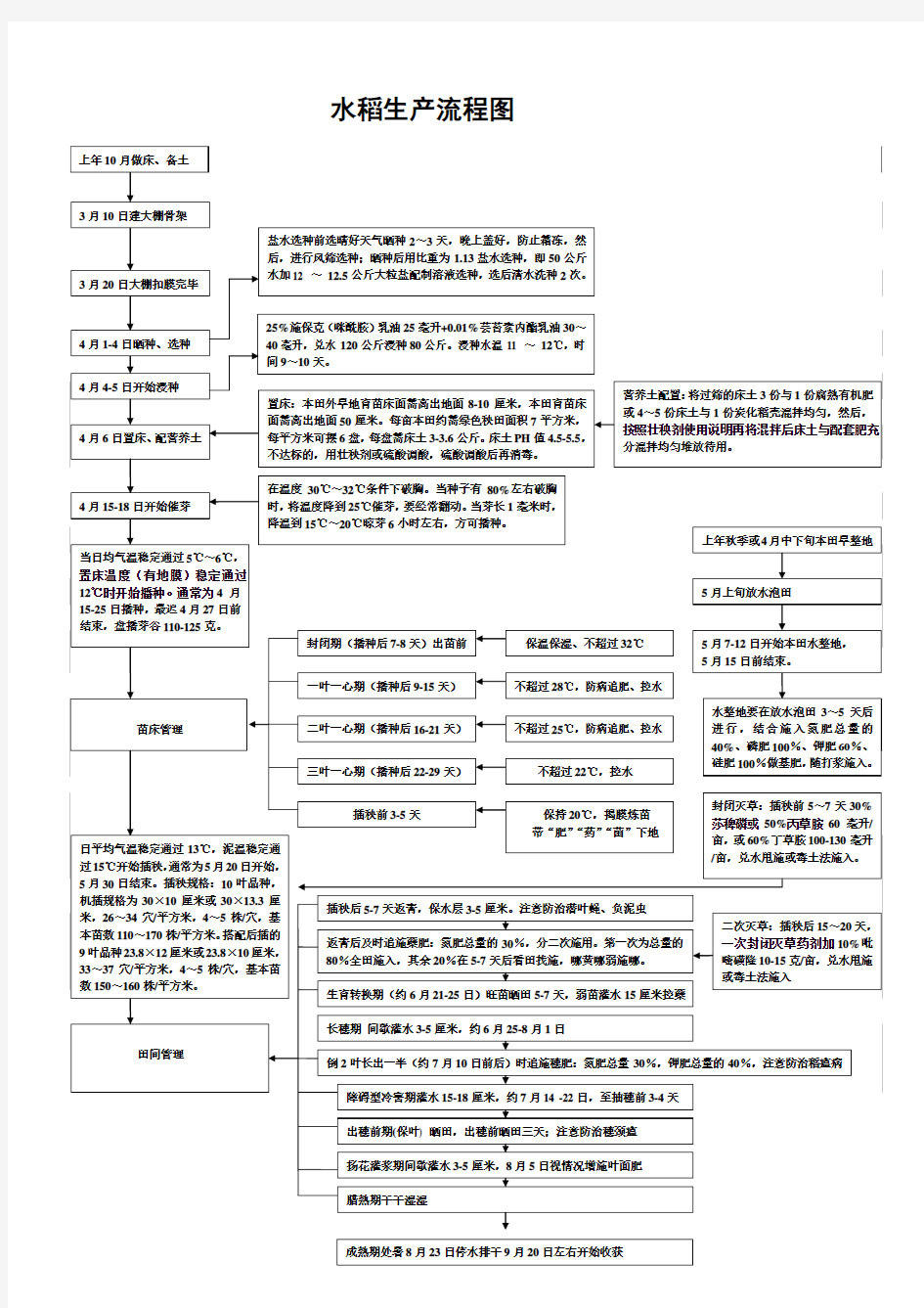 水稻生产流程图