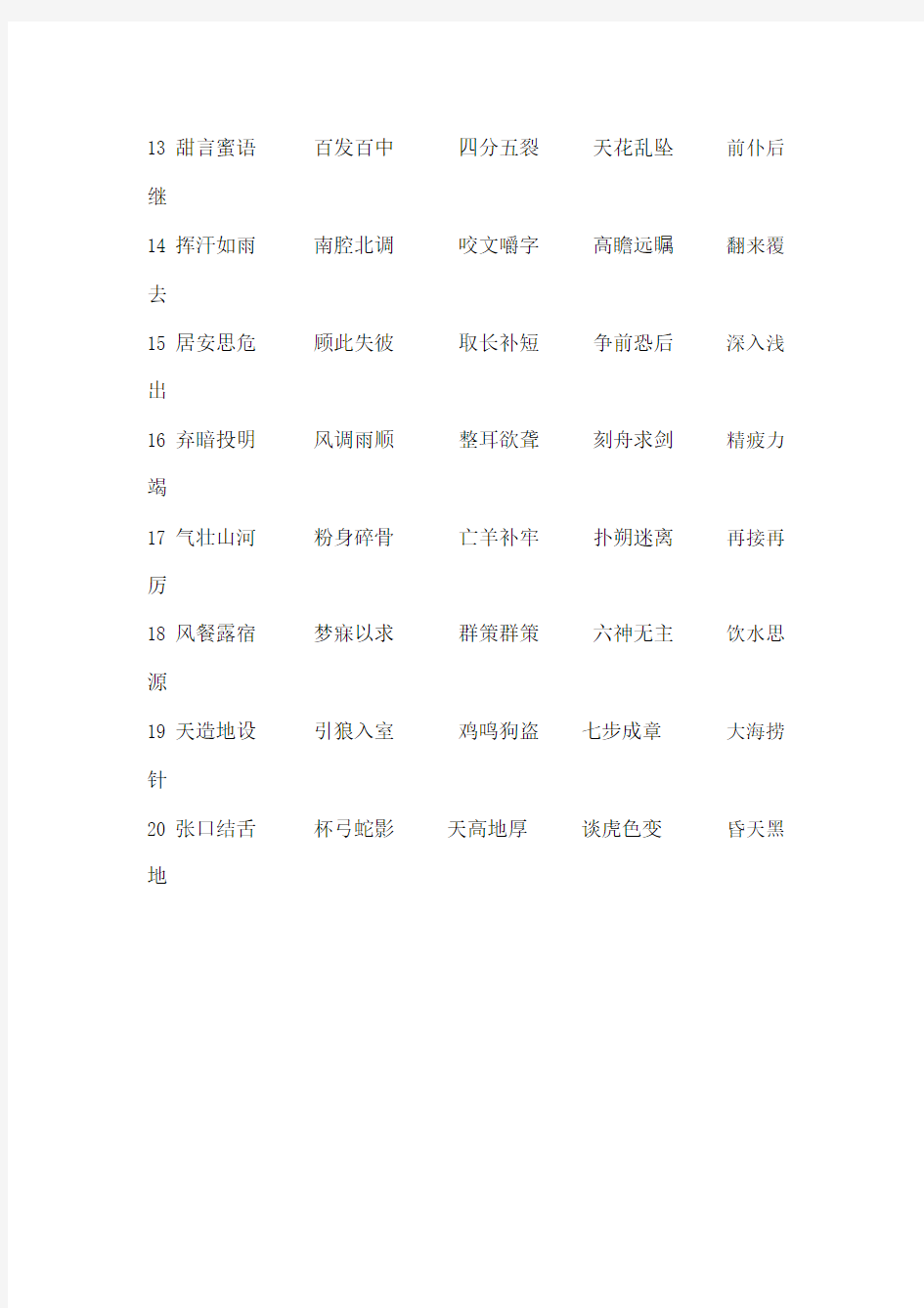 五年级100个成语积累.docx