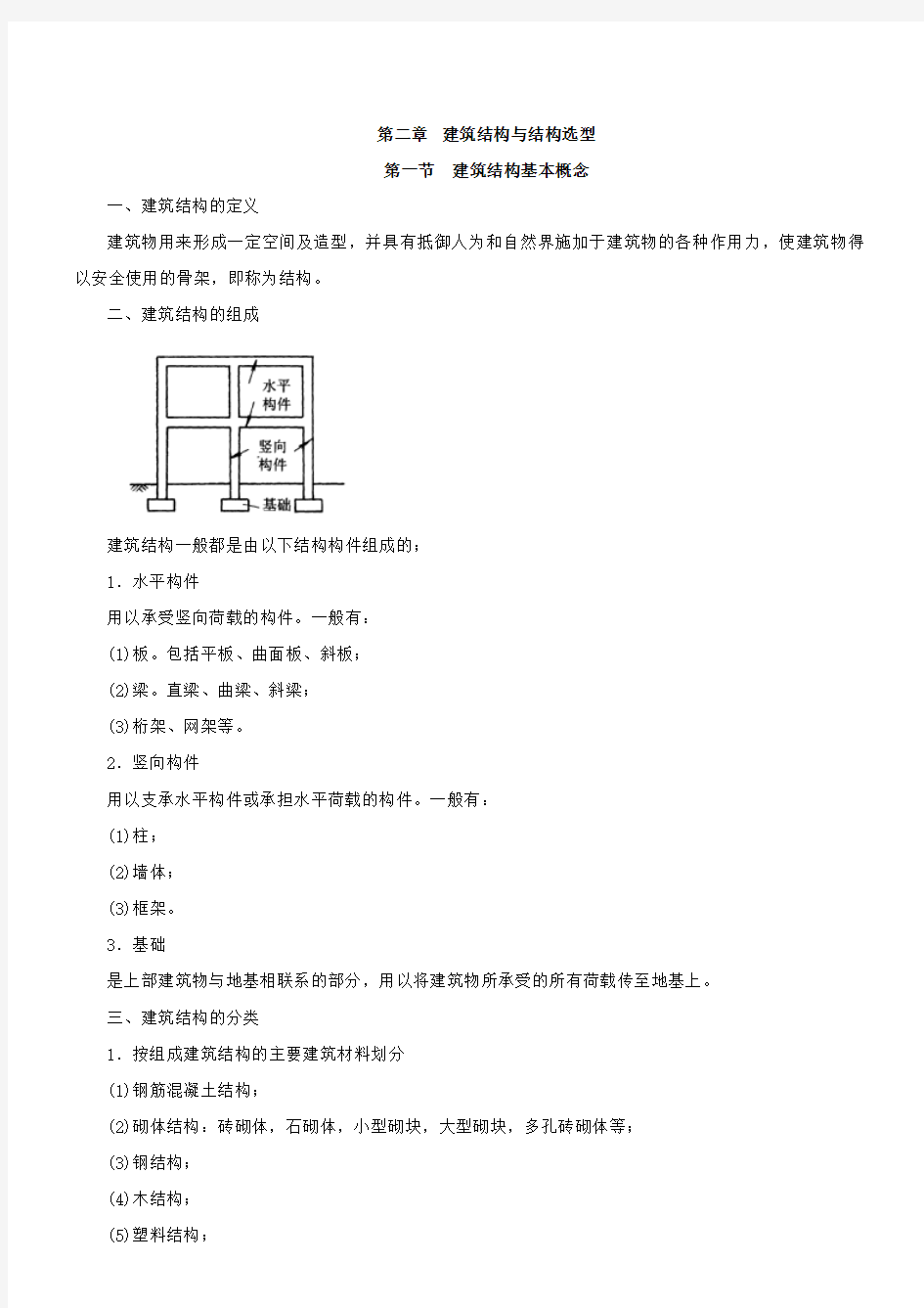 第4讲：第二章第一节建筑结构基本概念及第三节多层与高层建筑结构体系(一)(2013年新版)