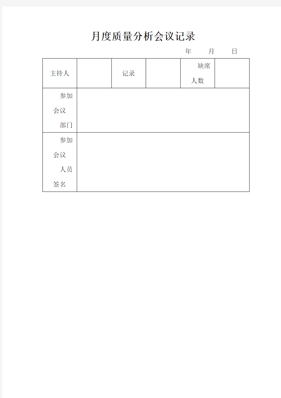 质量分析会议记录