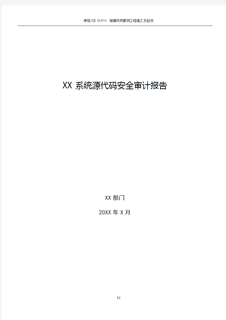 XX系统源代码安全审计报告(模板)