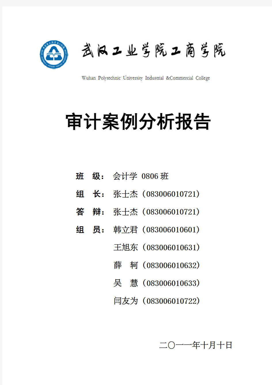 审计案例分析报告 