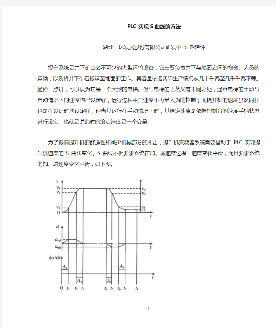 PLC实现S曲线的研究