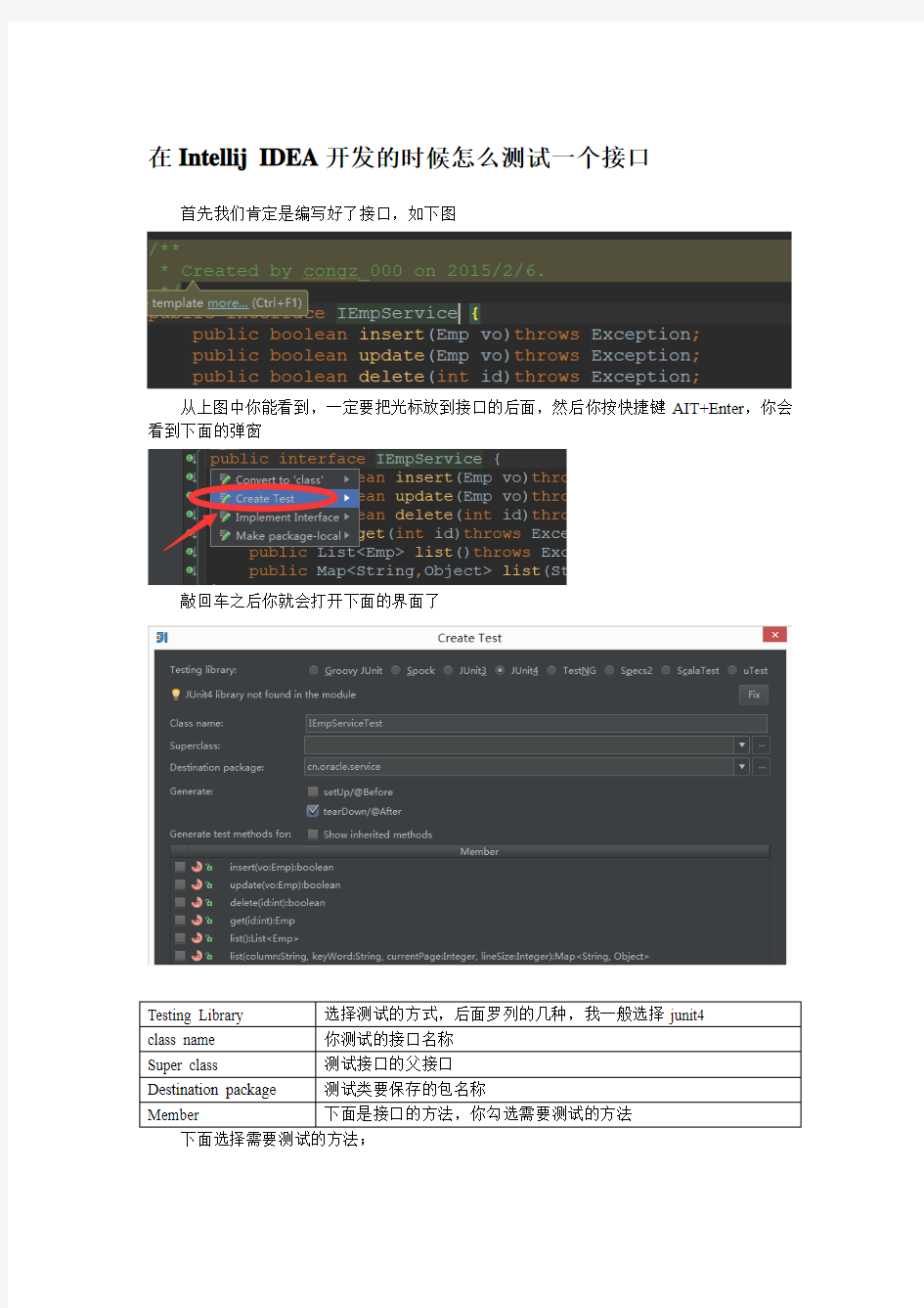 Intellij IDEA14添加Junit测试