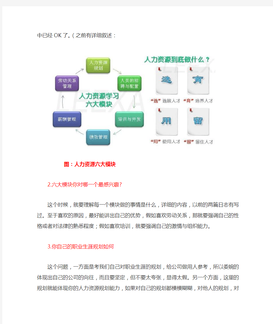 人力资源管理岗应聘准备