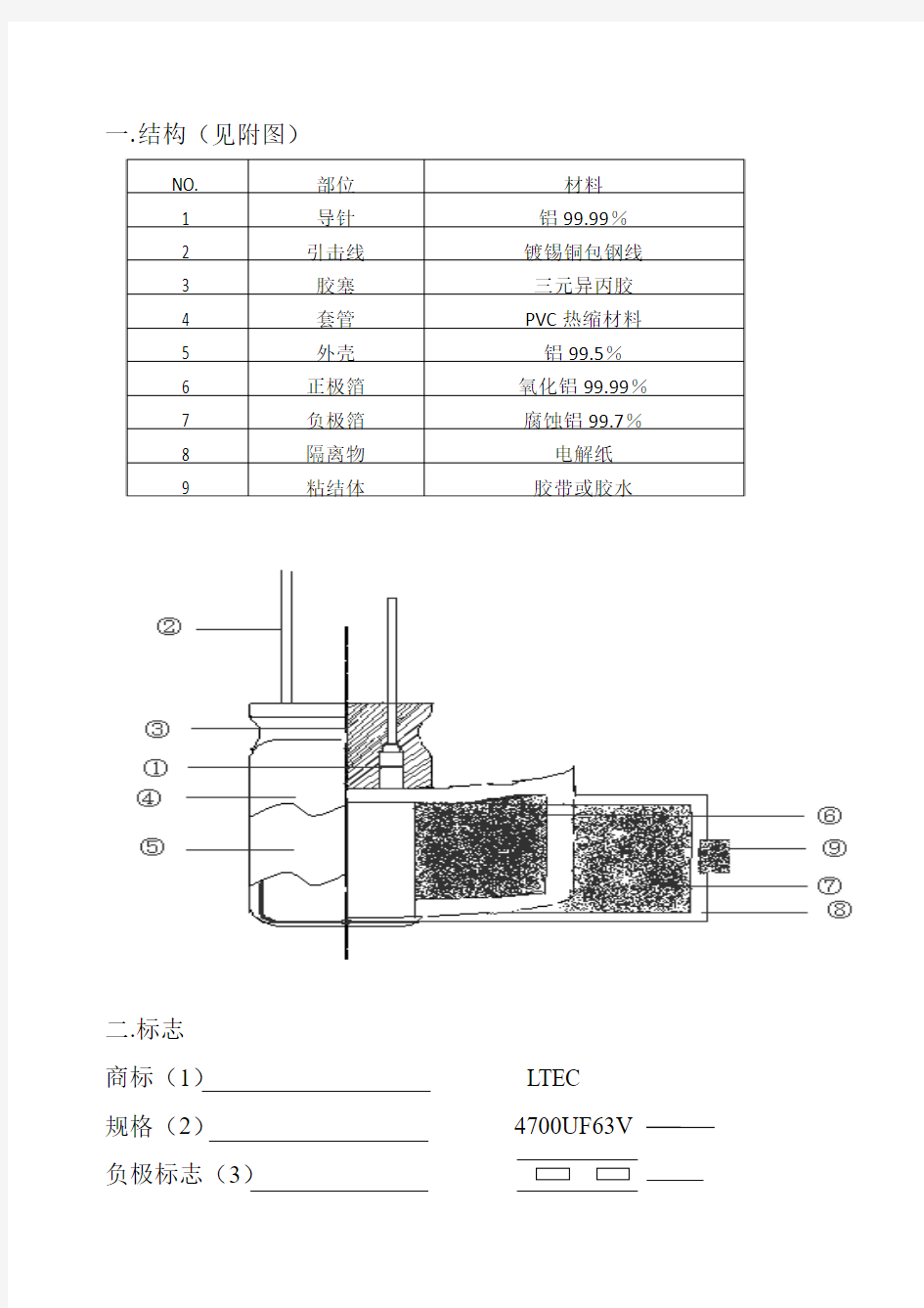 电解电容规格书63v4700UF