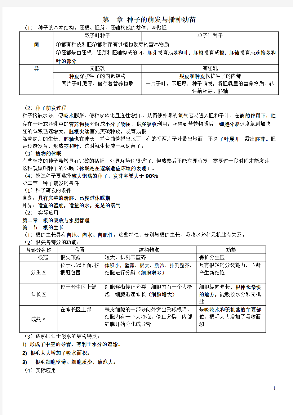 冀教版八年级生物上册知识点(2015秋最全面)