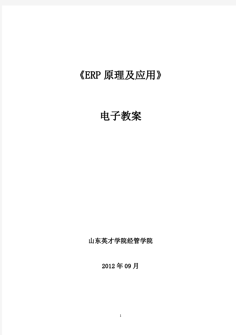 2012ERP原理及应用电子教案1