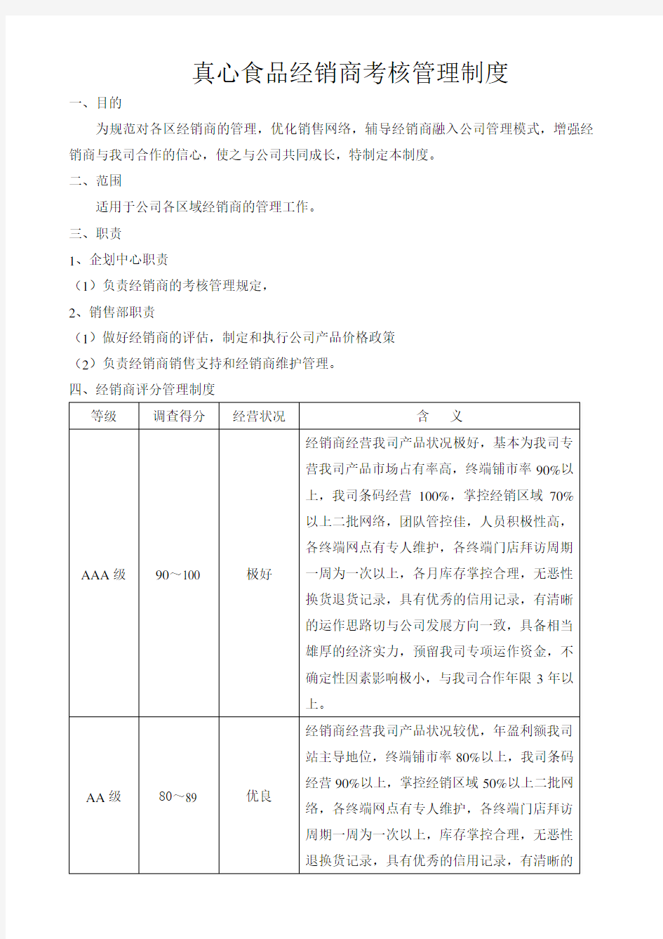 经销商分级制度