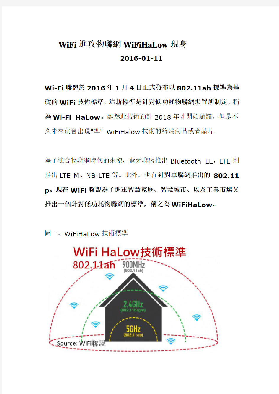 WIFI 与物联网