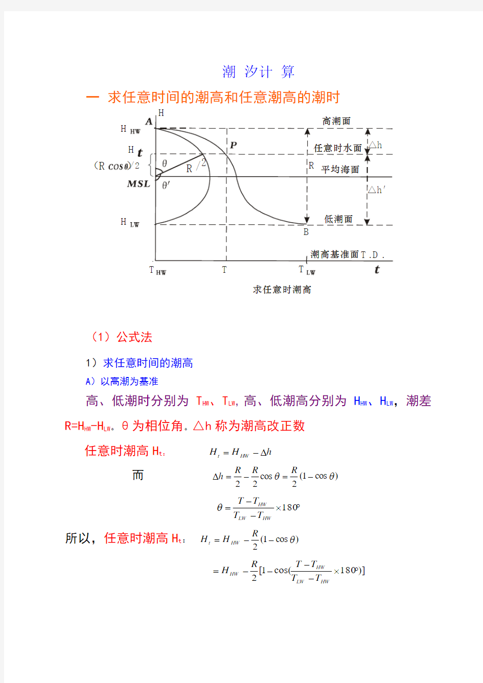 潮汐推算1