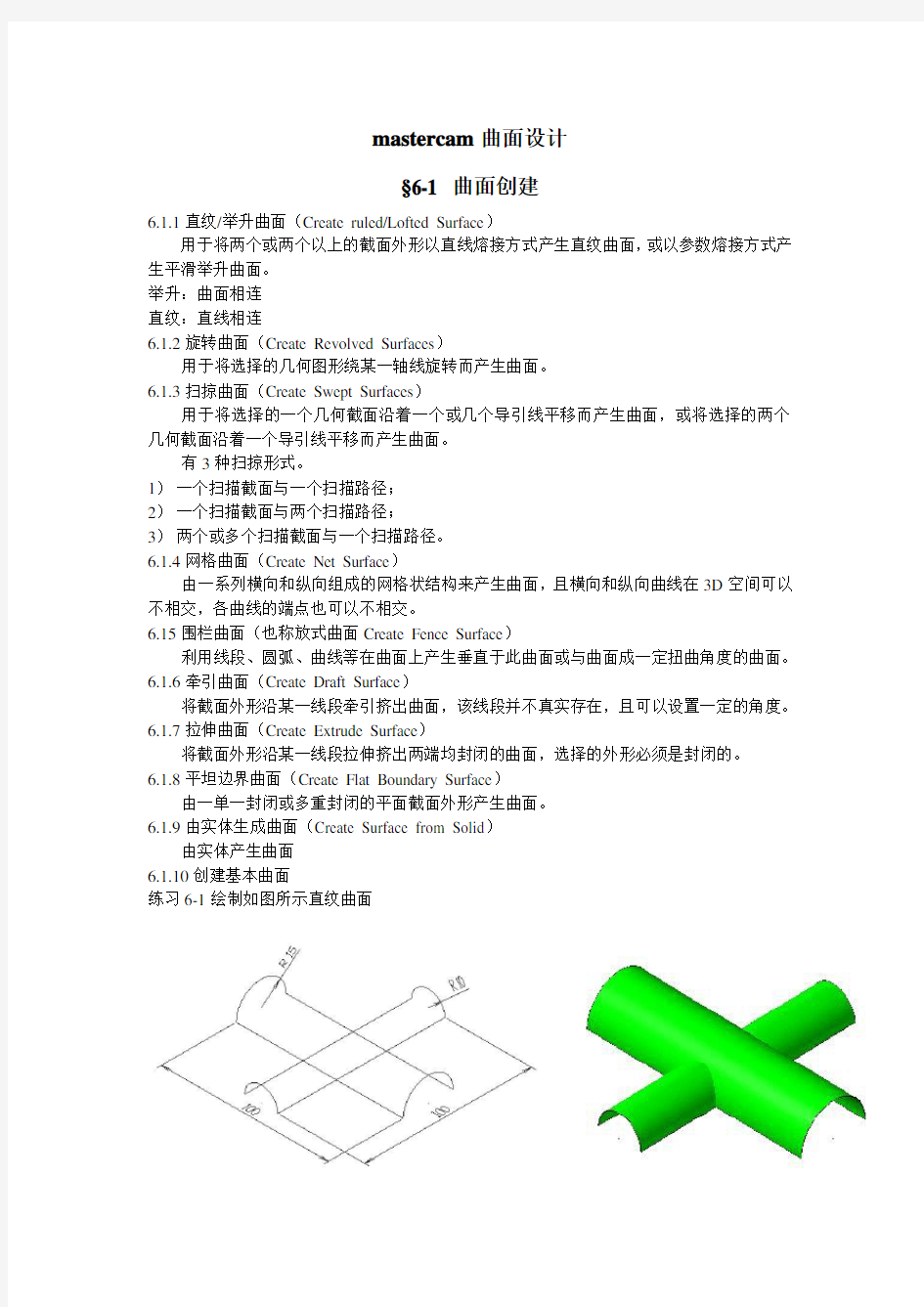 MASTERCAM 精选曲面造型讲解与练习