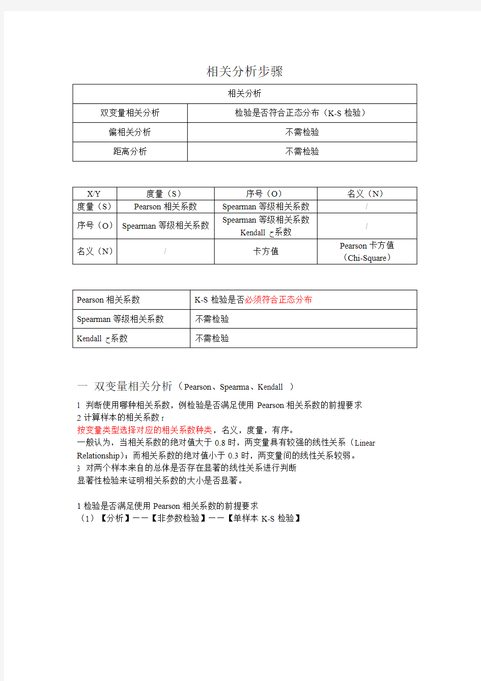 相关分析步骤