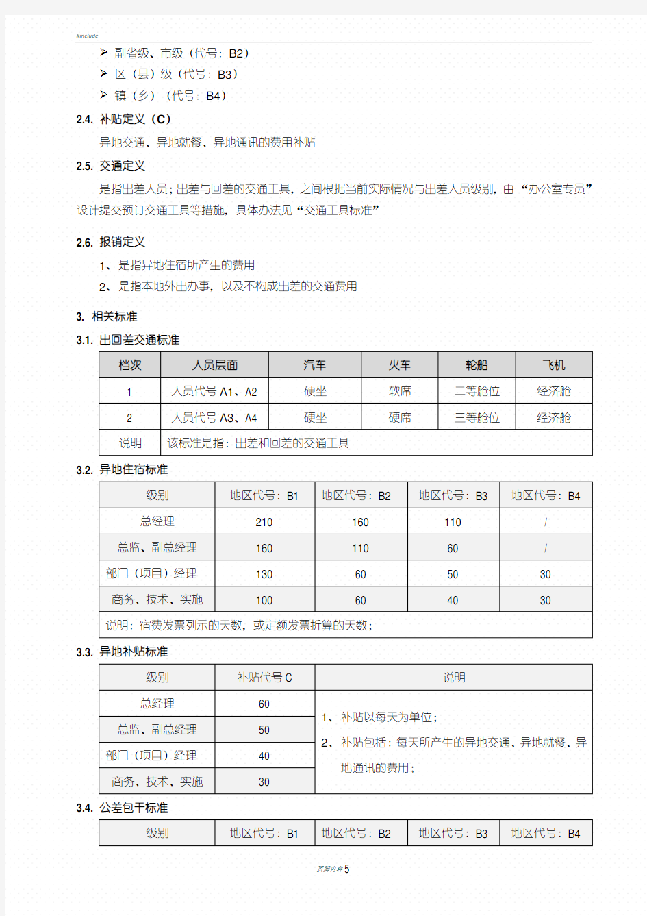 公司差旅管理办法