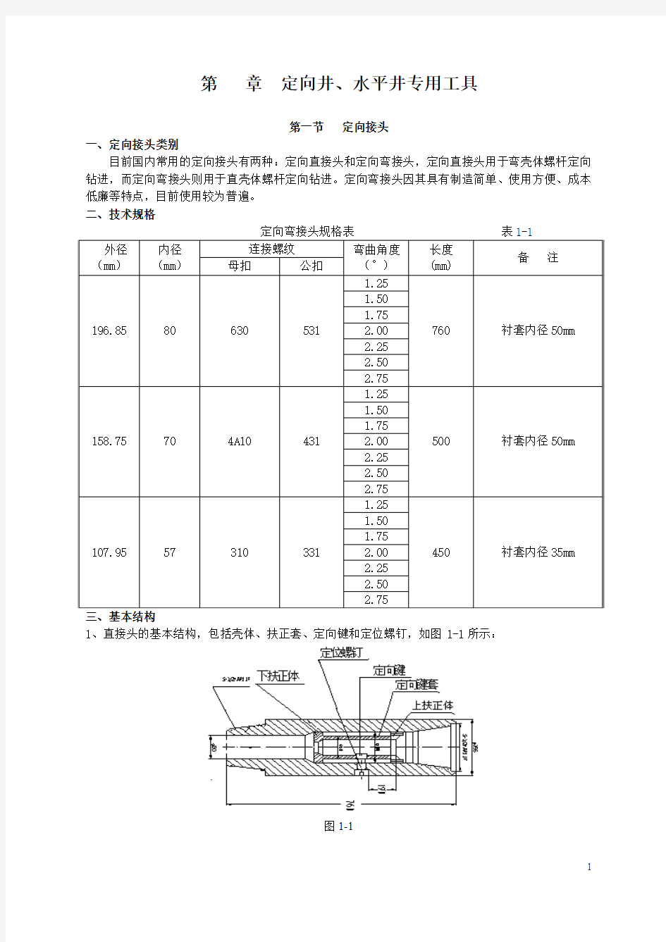 定向井、水平井专用工具