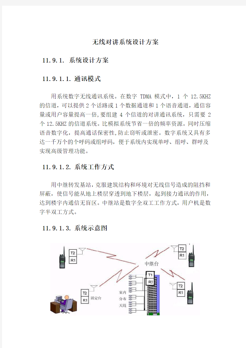 无线对讲系统设计方案