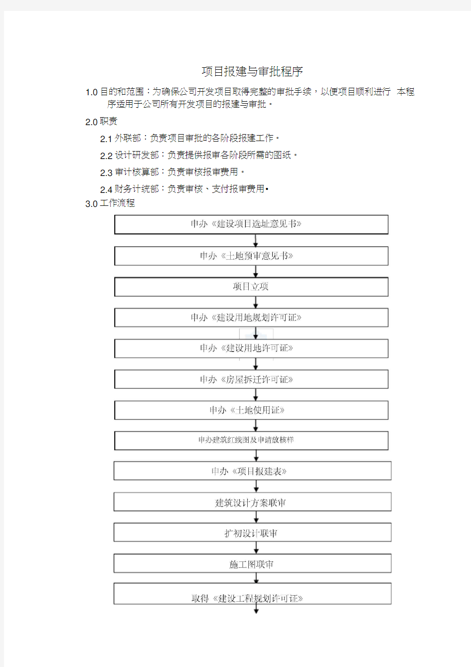 房地产项目报建与审批程序