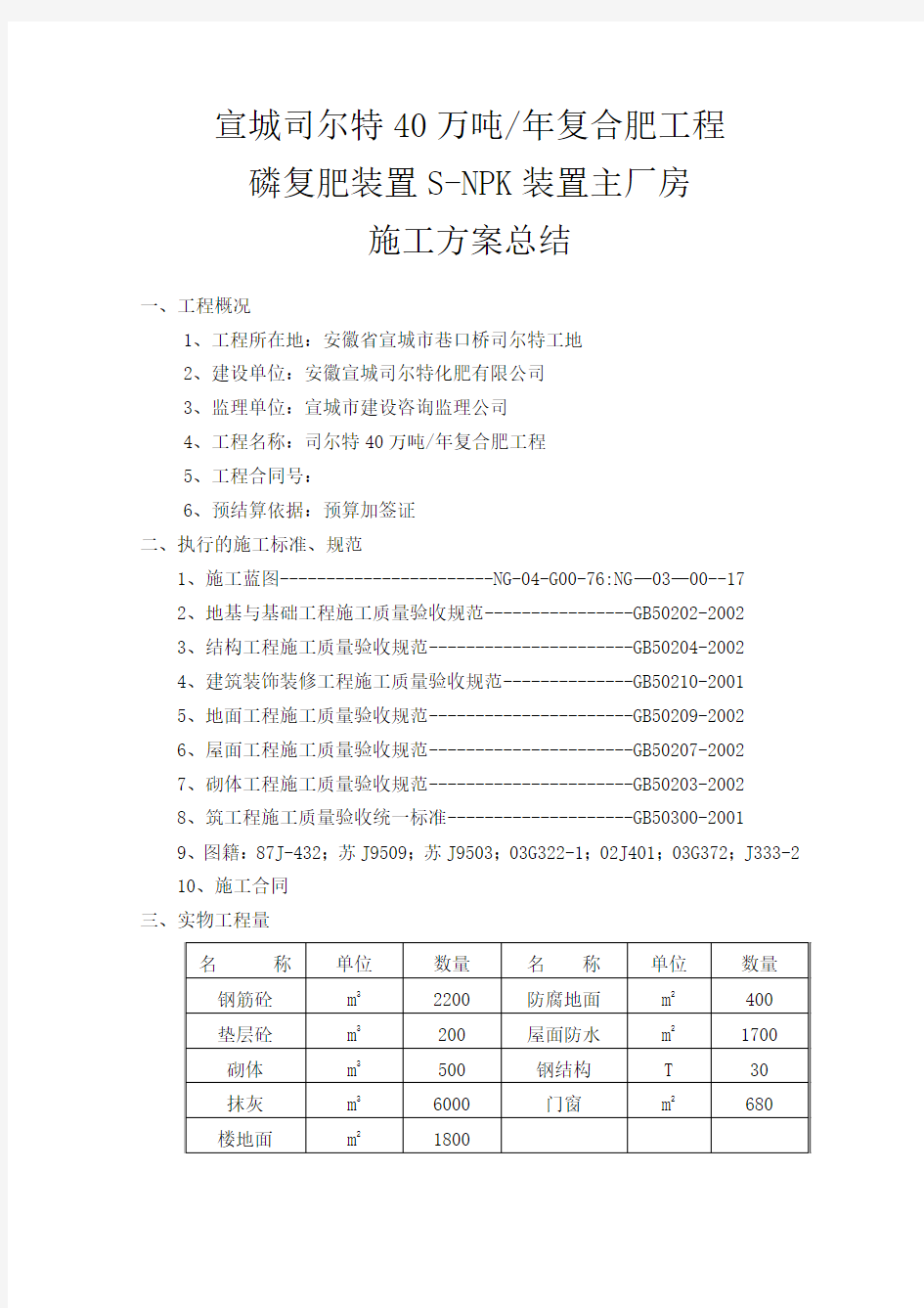 方案总结