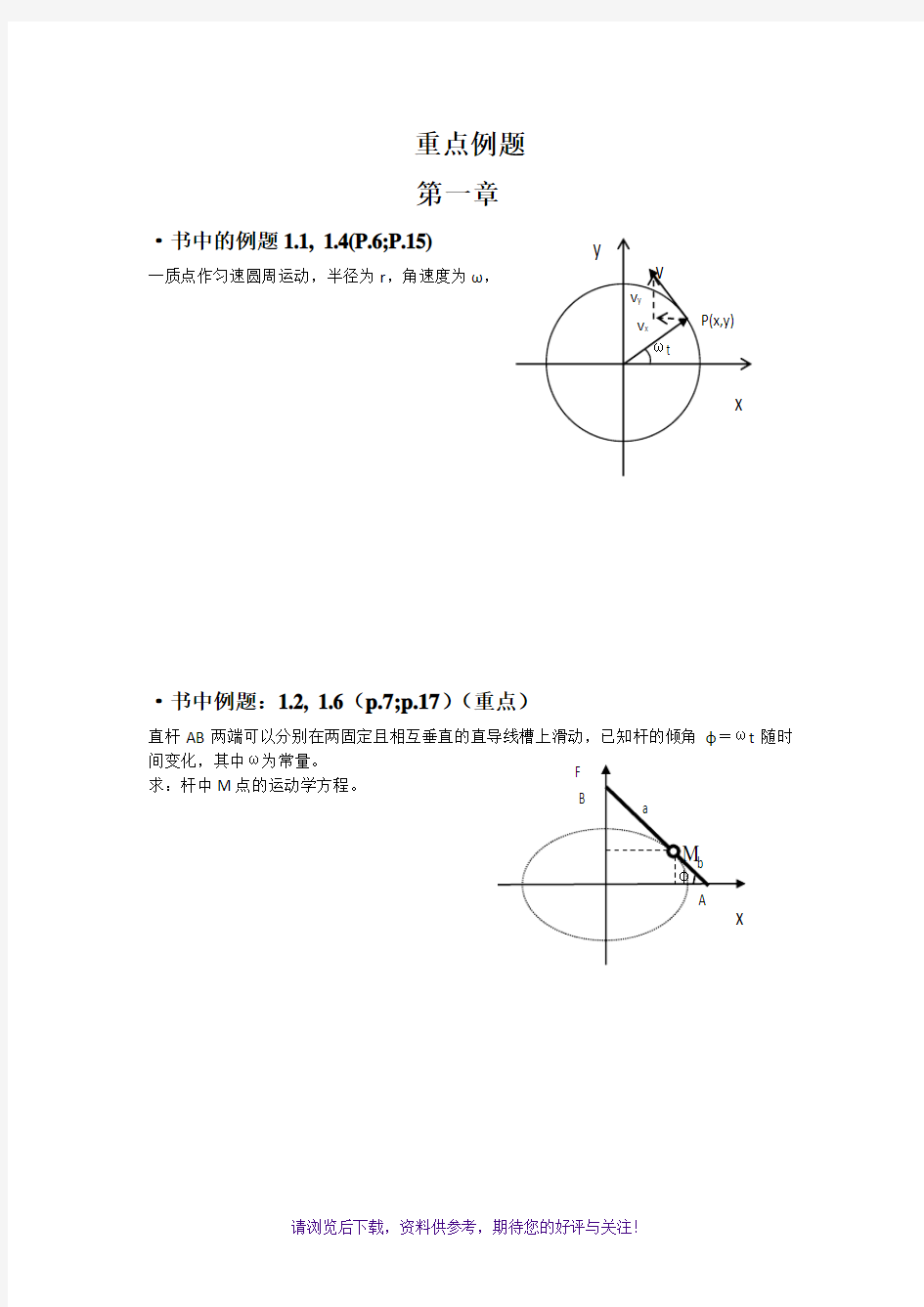 南开大学大学物理重点例题