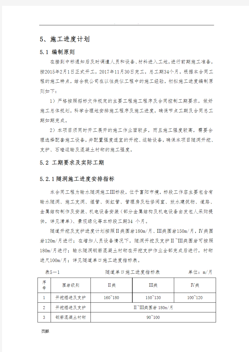 施工进度计划